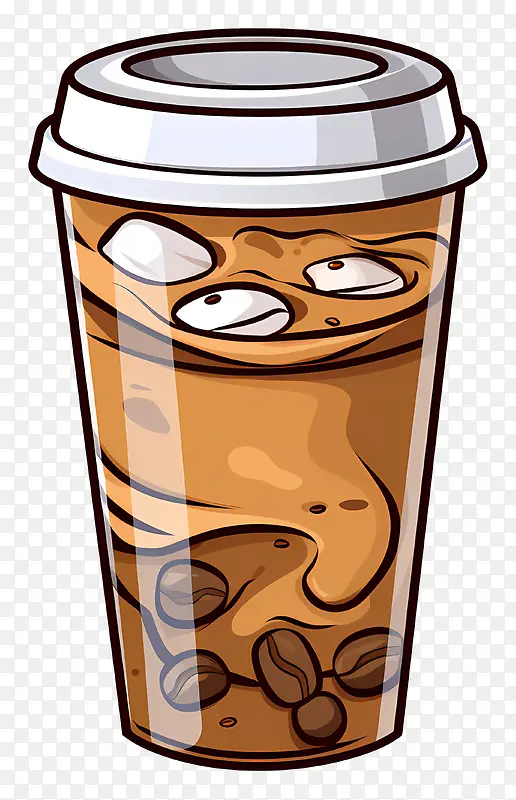 热咖啡-一杯具有奶油稠度的热咖啡