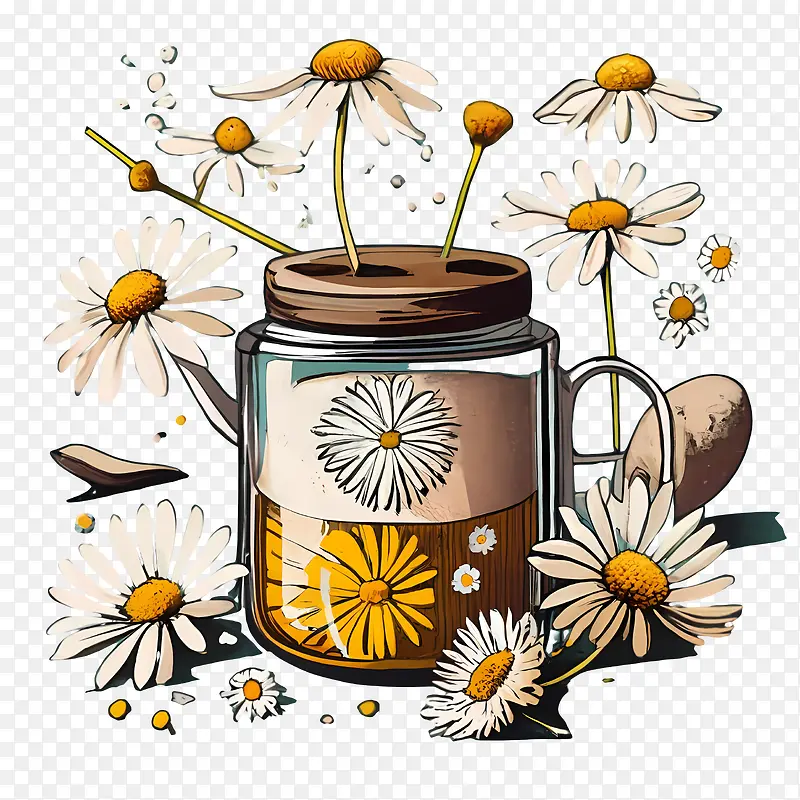 洋甘菊茶-洋甘菊茶花雏菊杯茶