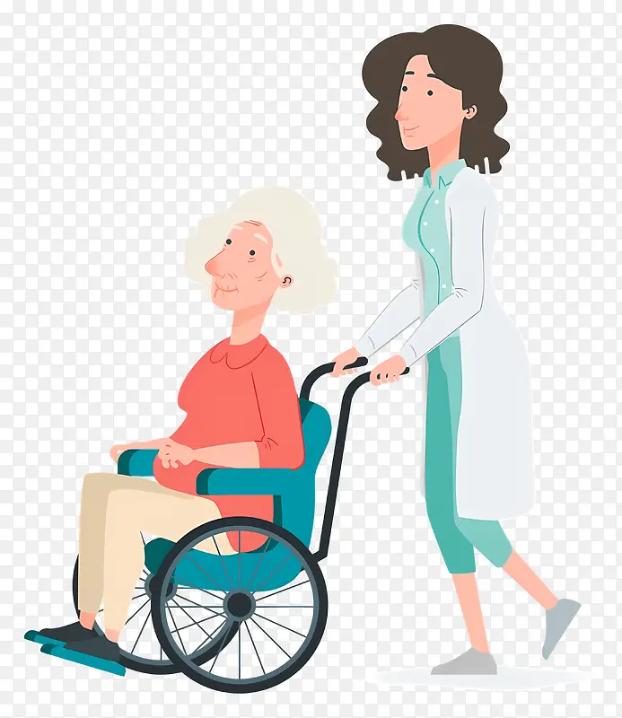 老年护理-医生和病人在医院环境中联系