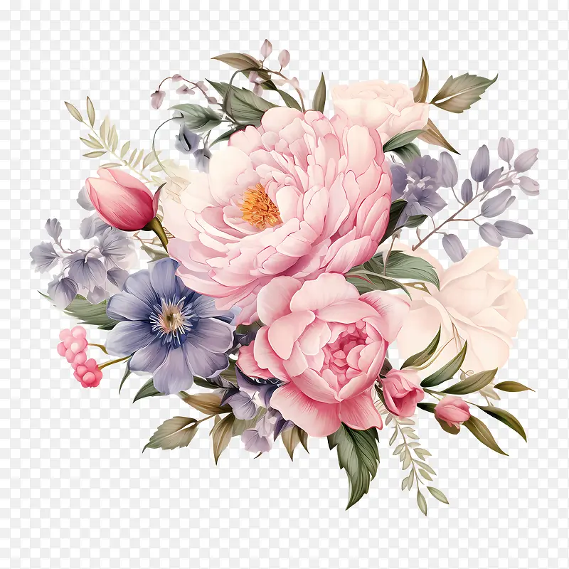婚礼花艺请柬设计-插花