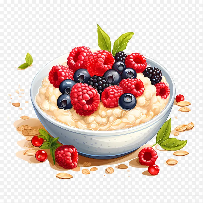 燕麦片日-燕麦片日燕麦浆果坚果牛奶