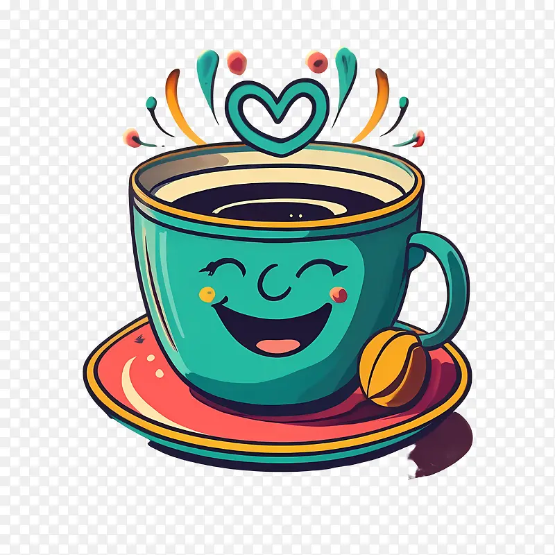 卡通咖啡杯-一杯咖啡