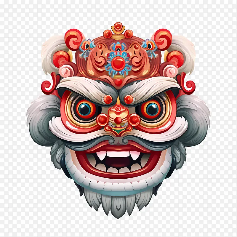 中国舞狮头-中国舞狮头中国面具狮子面具化装舞会传统艺术