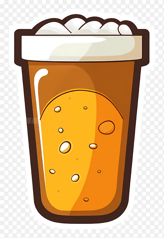 啤酒杯-透明玻璃啤酒杯,带有轻质泡沫