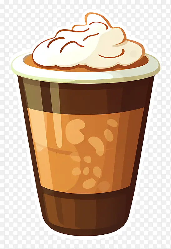玻璃杯-不透明玻璃杯中的生奶油