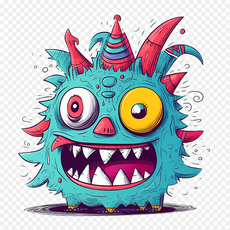 怪物-怪物有趣可爱俏皮古怪