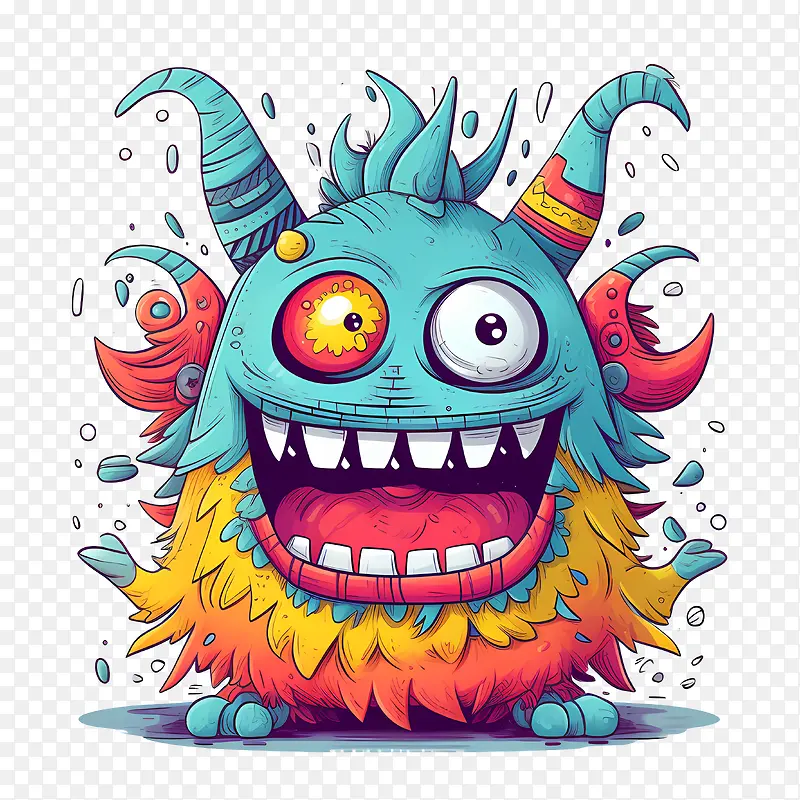 怪物-怪物可爱有趣可爱多彩