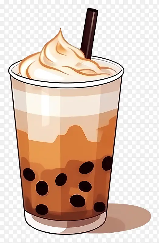 红茶-带有生奶油的奶油红茶饮料