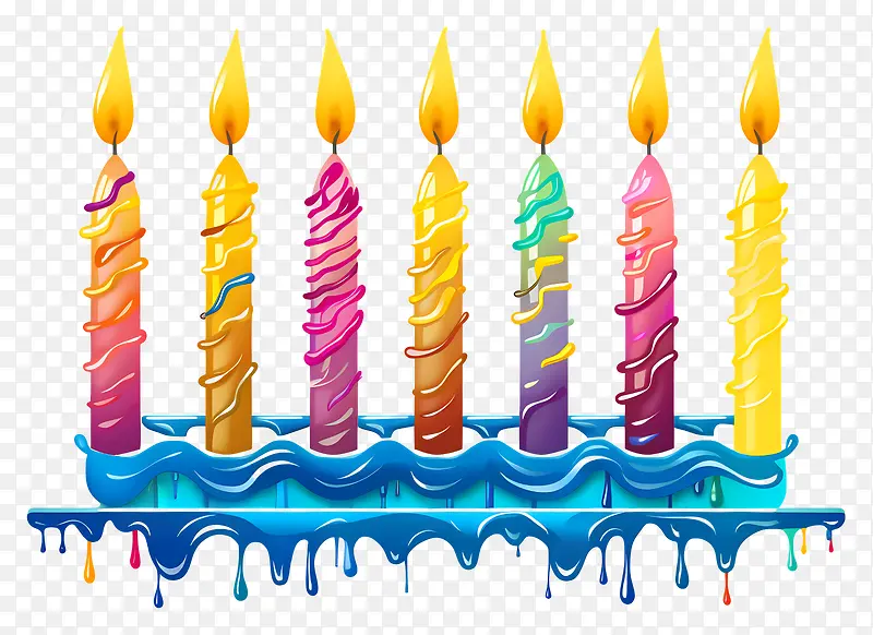 生日蛋糕-带蜡烛的生日蛋糕的单色图像