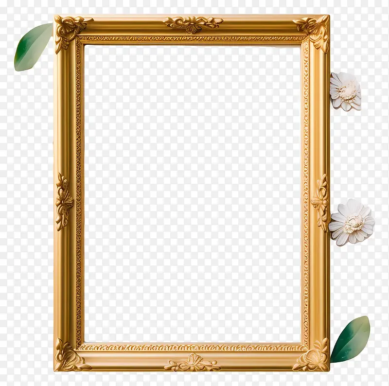 金框-空金框,优雅的花朵设计