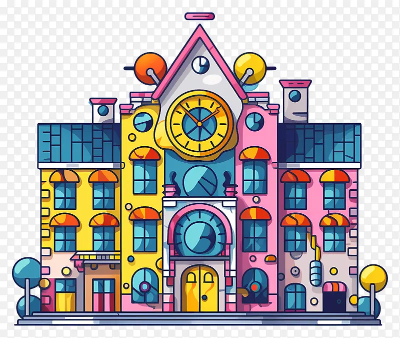 色彩缤纷的建筑-色彩缤纷,充满活力的建筑,拥有华丽的细节和繁忙的环境