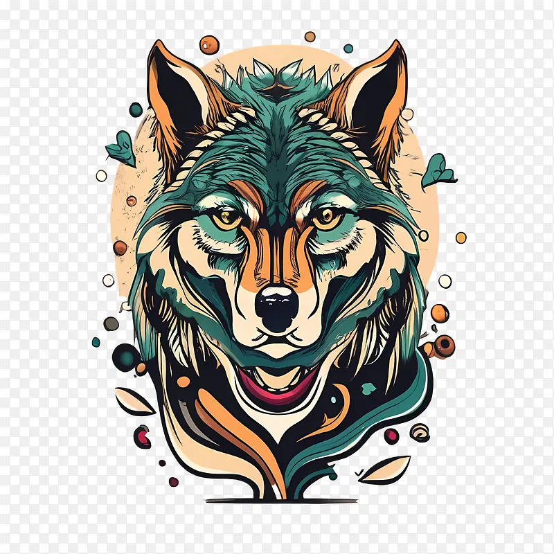 狼头-狼头狼多彩充满活力详细