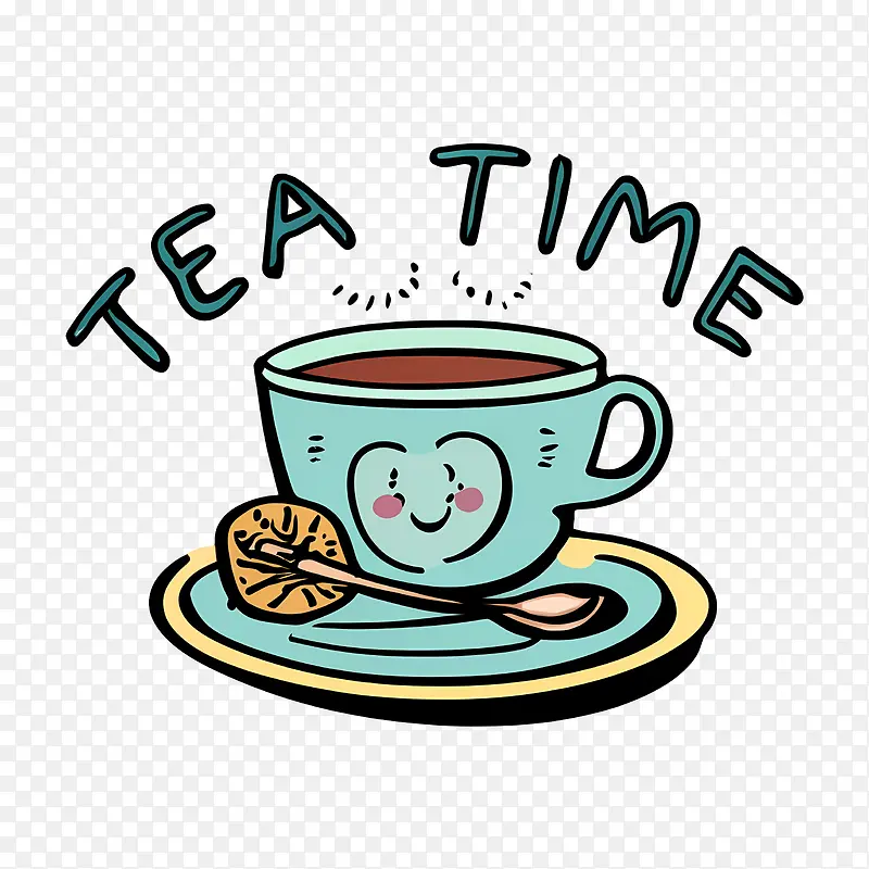 下午茶时间-下午茶时间茶杯碟子勺子