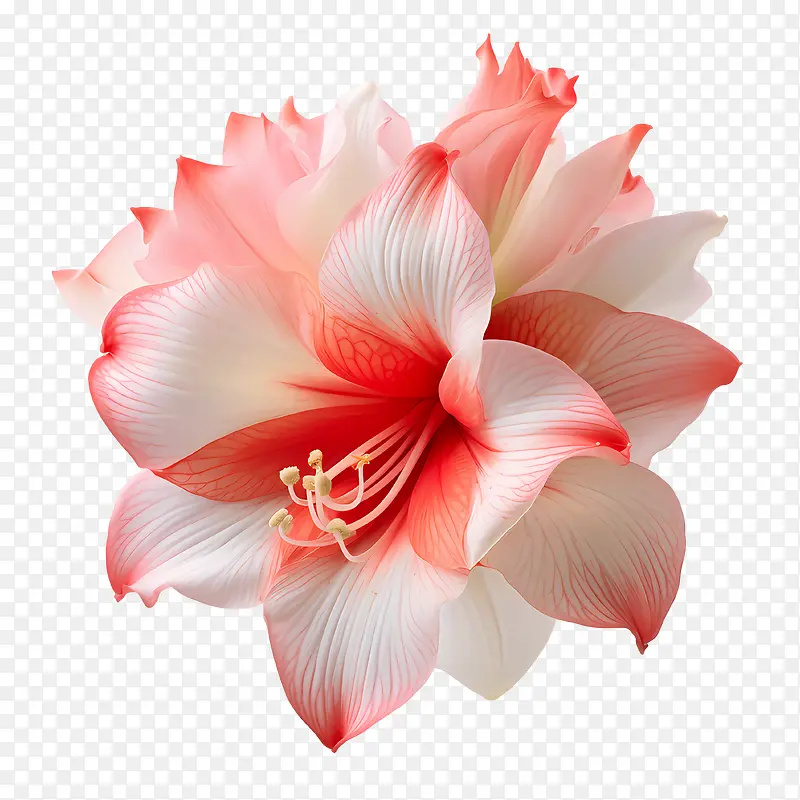 孤挺花-孤挺花花粉红色的花朵华丽精致