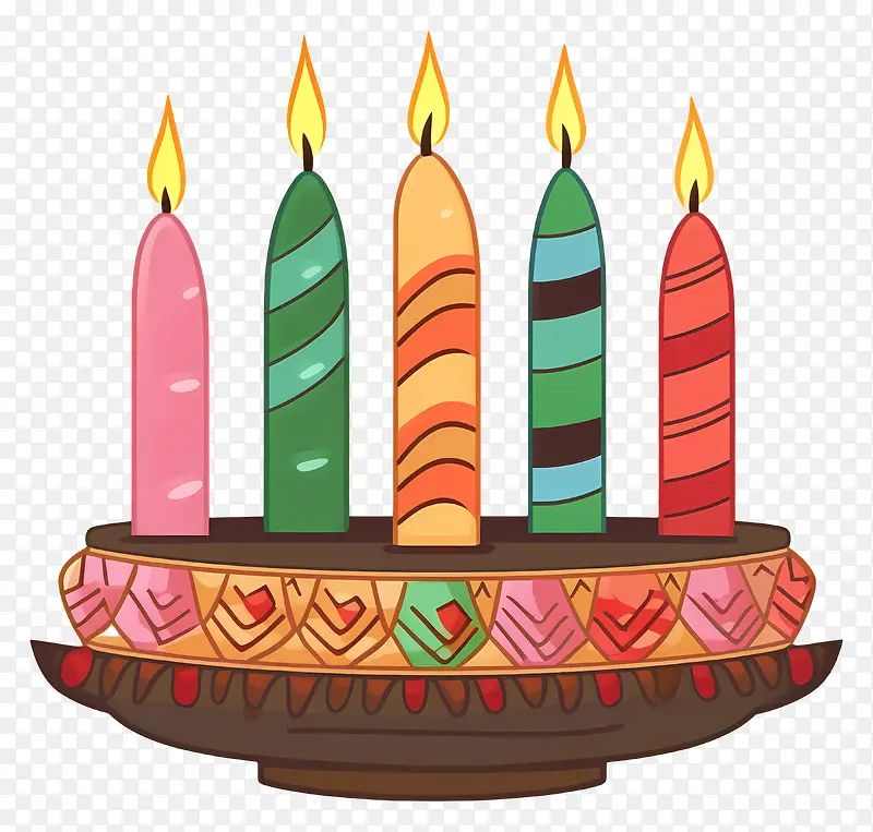 生日蛋糕-生日蛋糕,色彩缤纷的蜡烛,温馨的氛围