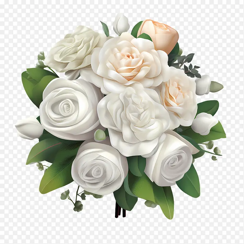 白玫瑰花-花艺设计