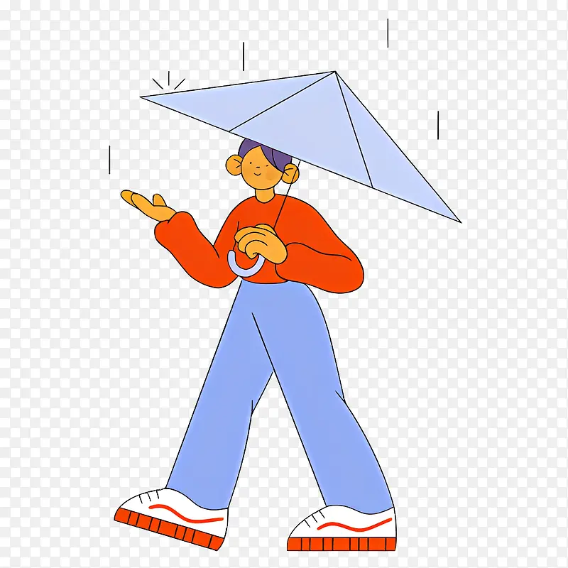 下雨-下雨的人雨伞雨天户外