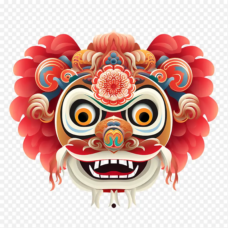 中国舞狮头-中国舞狮头狮头面具嘉年华装饰