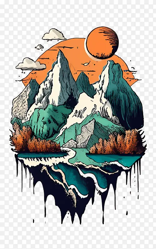巴塔哥尼亚山脉-巴塔哥尼亚山脉景观山湖水