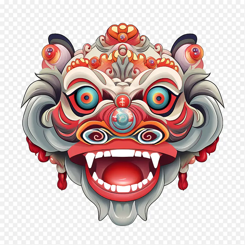 中国舞狮头-中国舞狮头狮头狮面具狮面狮形象