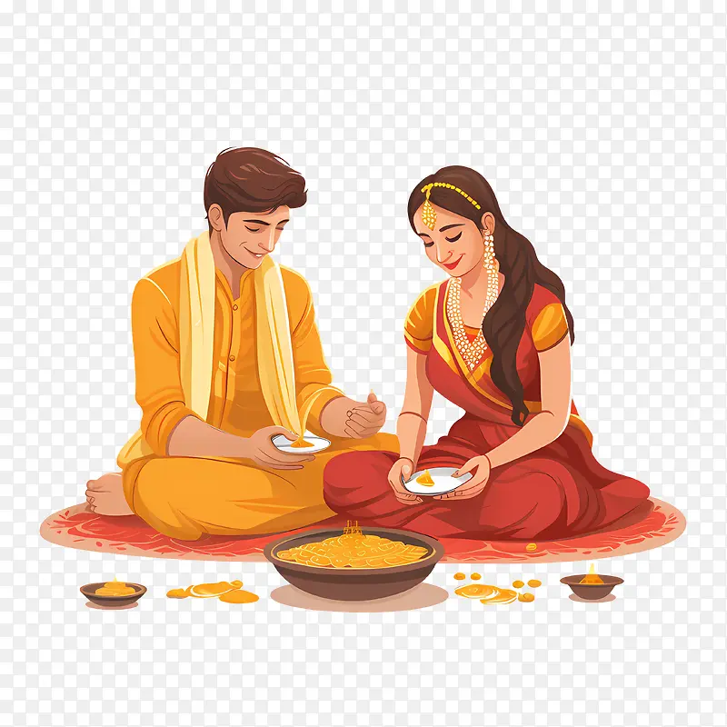 bhaidooj-bhaidooj印度教印度夫妇传统