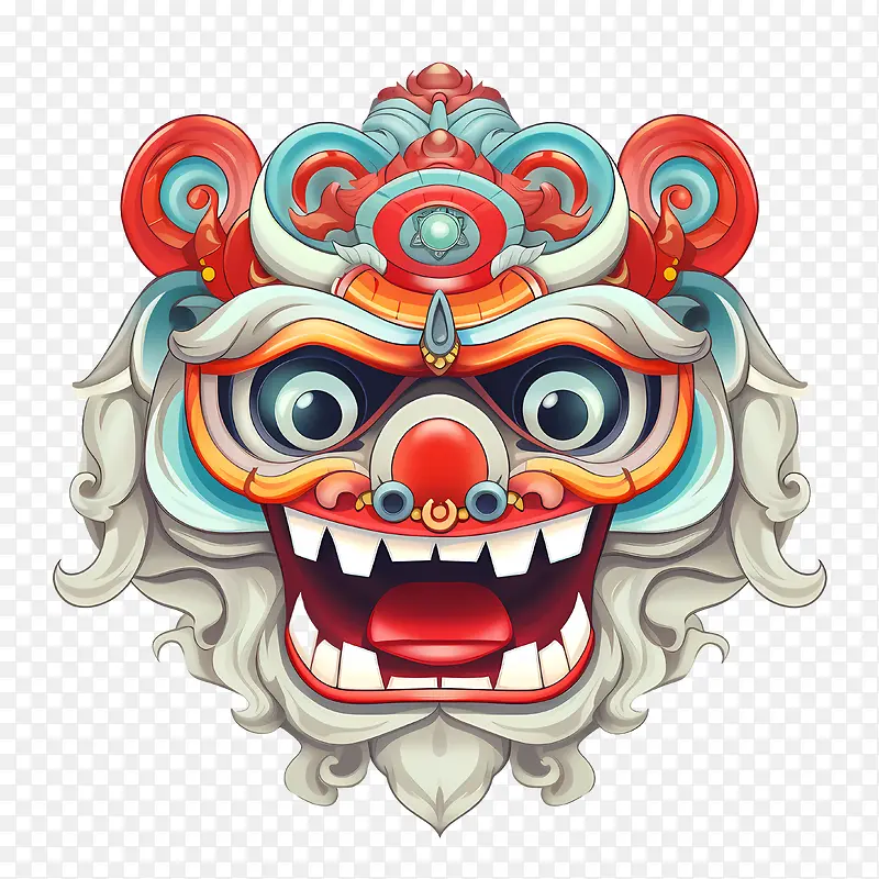 中国舞狮头-中国舞狮头狮子面罩猫科动物
