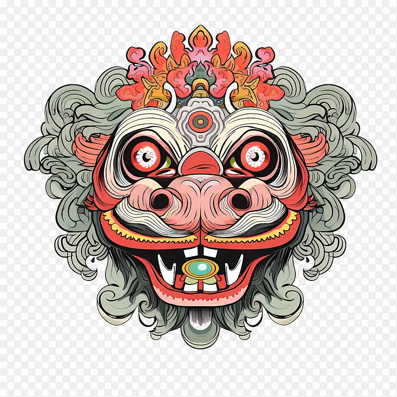 中国舞狮头-中国舞狮头狮子皇家凶兽
