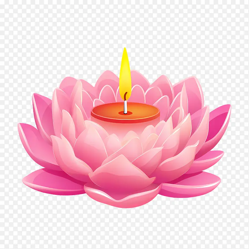 蜡烛莲花-花卉装饰