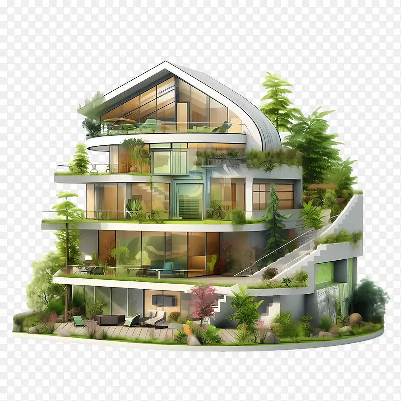 生态屋-生态屋环保现代绿色建筑可持续
