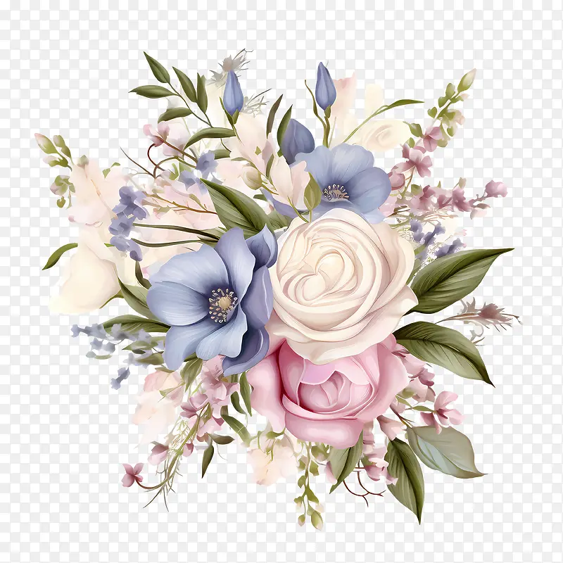 婚礼花艺-婚礼花艺花束粉红色花朵