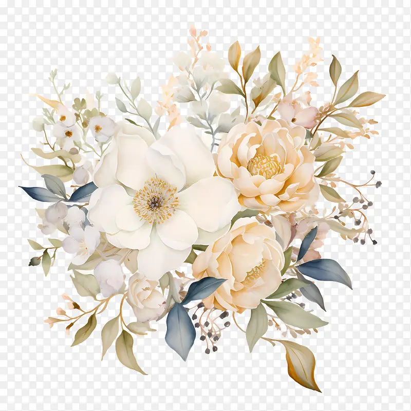 婚礼花艺-婚礼花艺花束鲜花插花白花