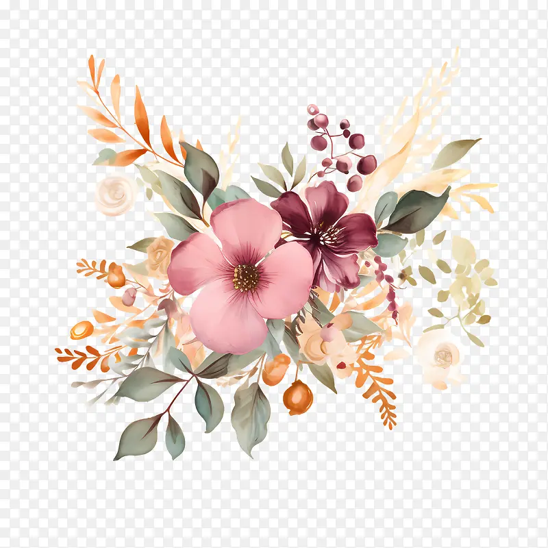 婚礼花艺-橙色