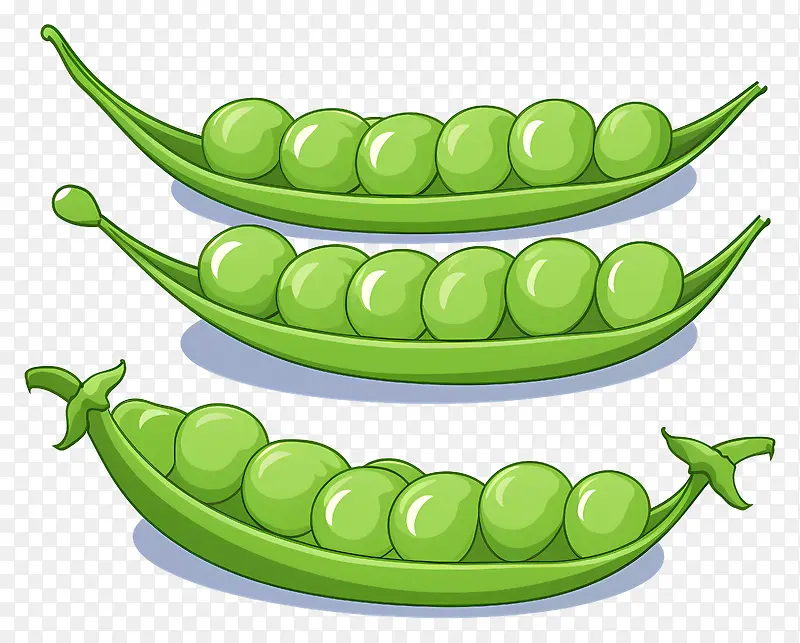根据描述-绿豌豆荚,里面有圆豌豆