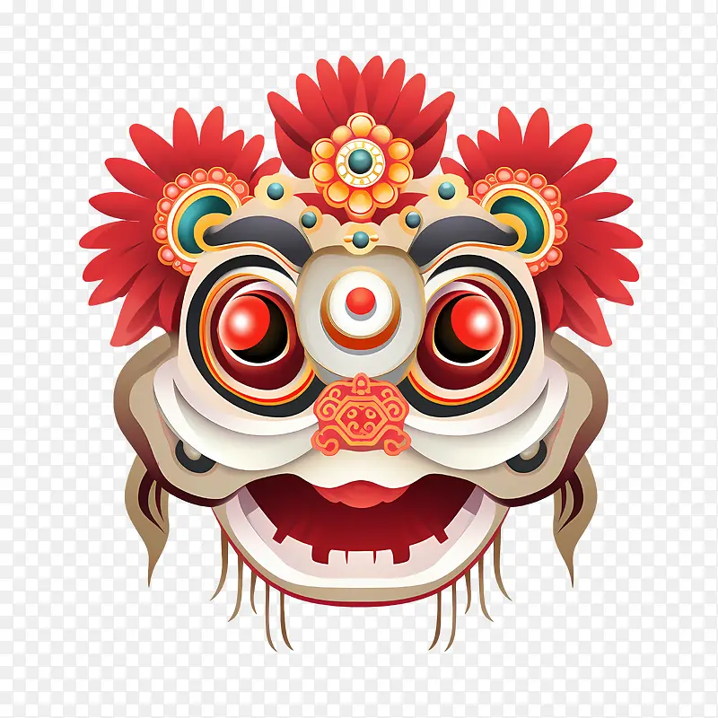 中国舞狮头-中国新年PNG图片素材下载_图片编号11307198-PNG素材网