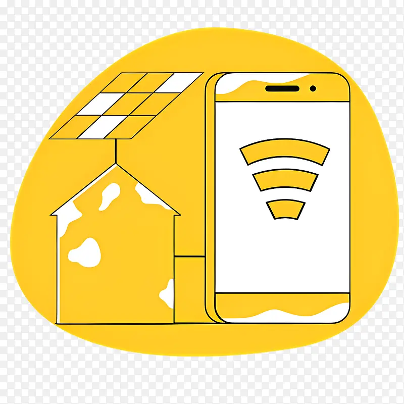 智能手机—带wifi图标和房屋显示的智能手机PNG图片素材下载_图片编号11347165-PNG素材网