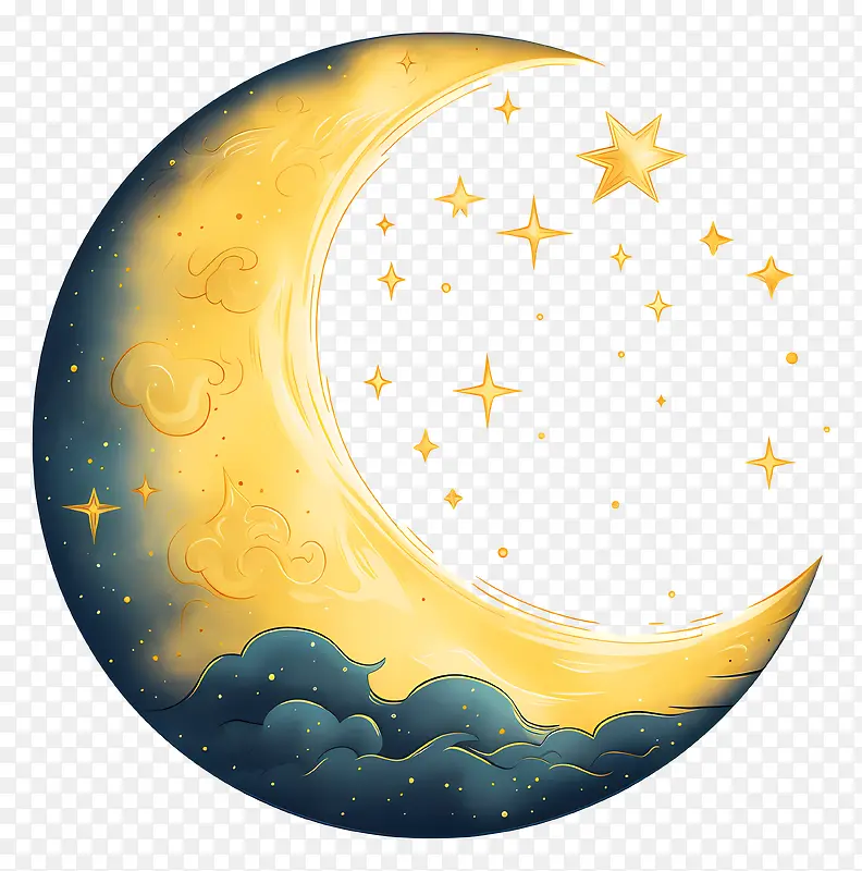 夜空星月PNG图片素材下载_图片编号11393524-PNG素材网