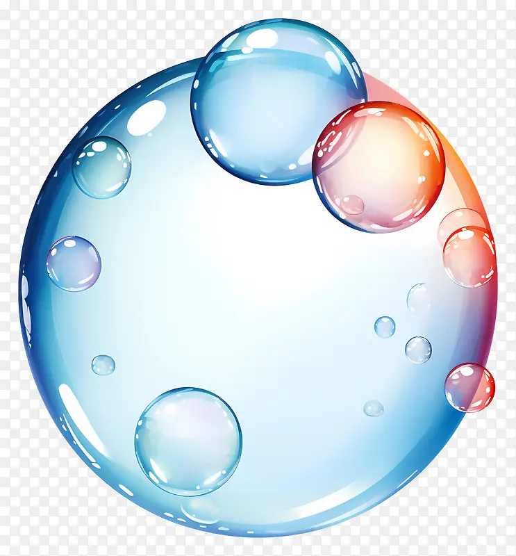 水彩肥皂泡-透明蓝色和红色浴泡的特写PNG图片素材下载_图片编号11410000-PNG素材网