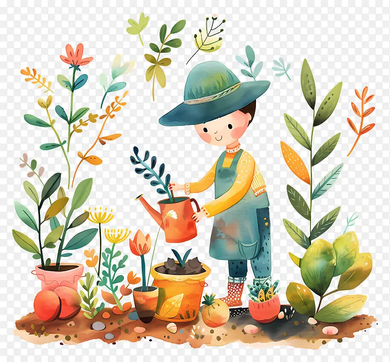 儿童植物种植PNG图片素材下载_图片编号11458297-PNG素材网