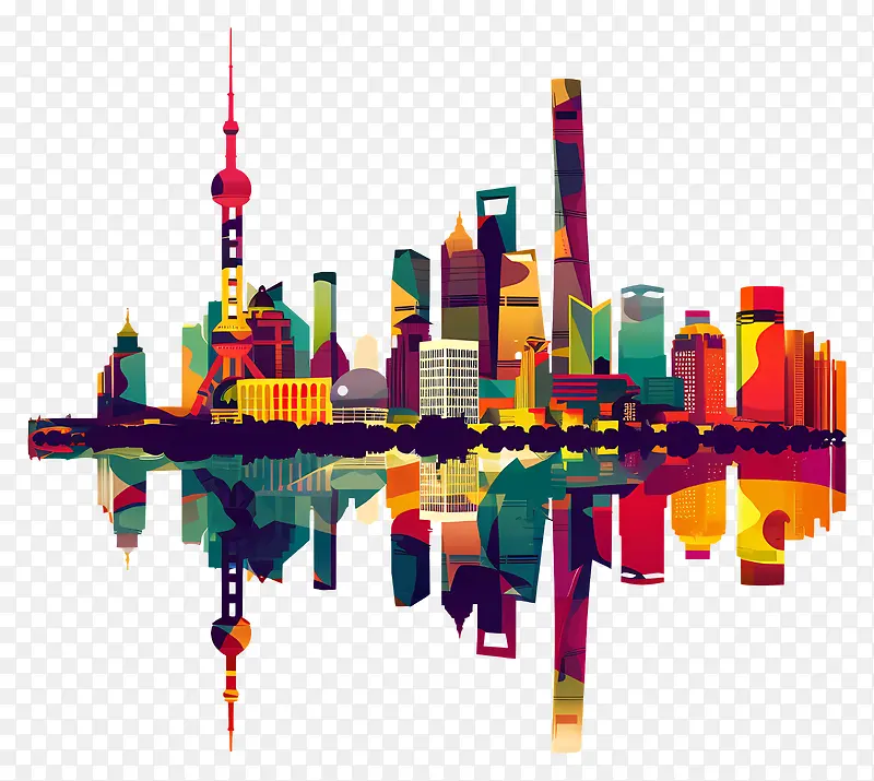 上海城市天际线PNG图片素材下载_图片编号11461510-PNG素材网