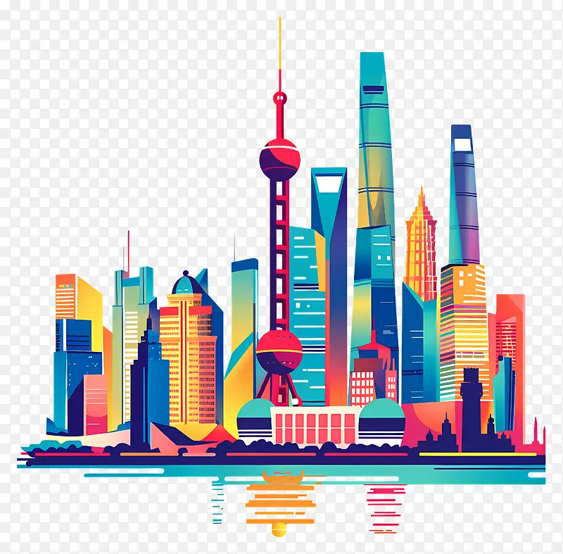 上海城市天际线PNG图片素材下载_图片编号11461868-PNG素材网