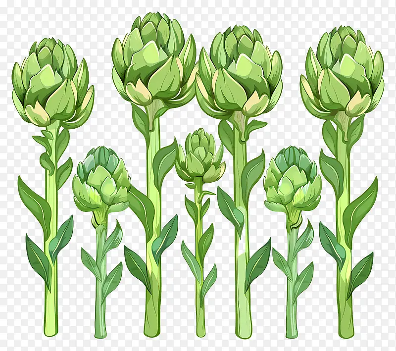 洋蓟植物插画PNG图片素材下载_图片编号11472820-PNG素材网