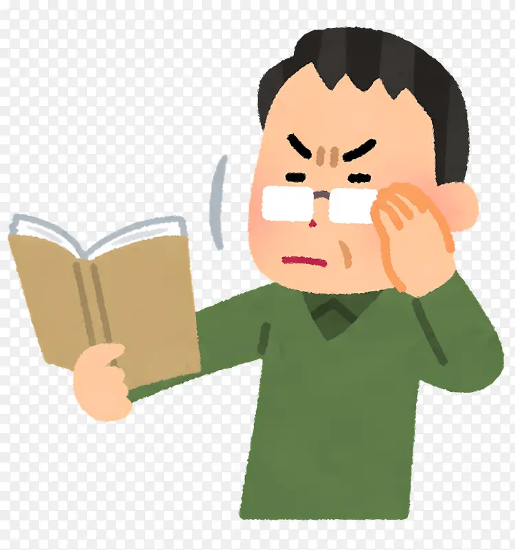 眼镜男专心阅读书籍PNG图片素材下载_图片编号11473345-PNG素材网