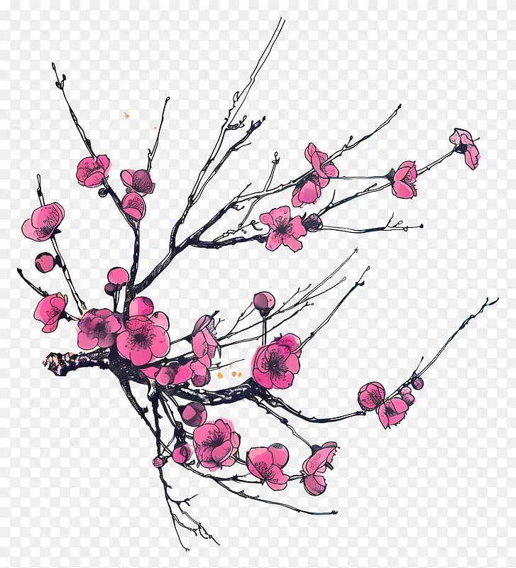 樱花树枝,粉色花枝PNG图片素材下载_图片编号11481157-PNG素材网