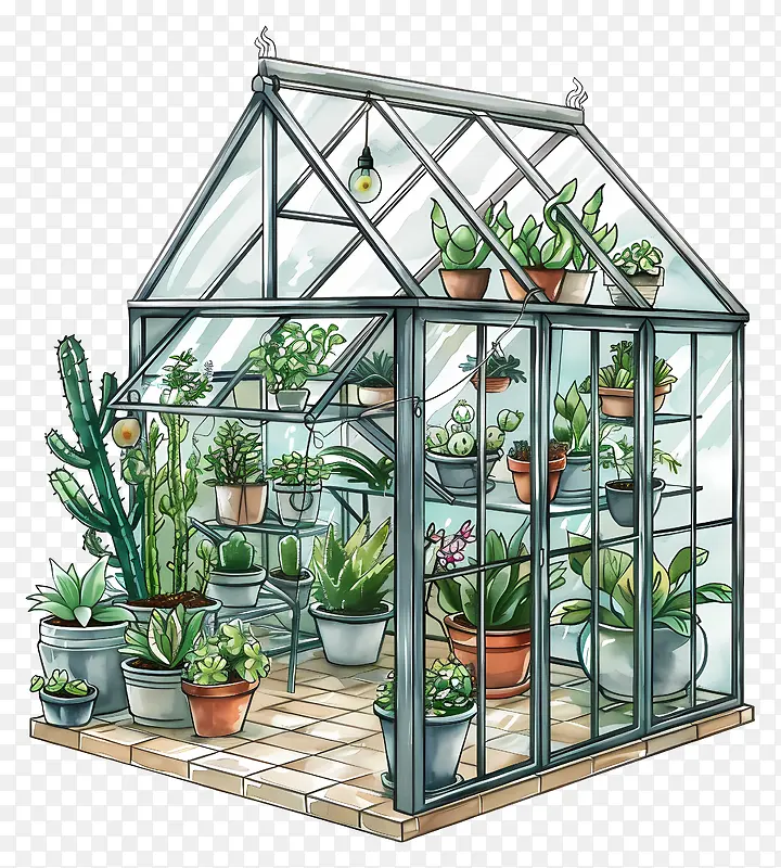 温室种植场景插画PNG图片素材下载_图片编号11488018-PNG素材网