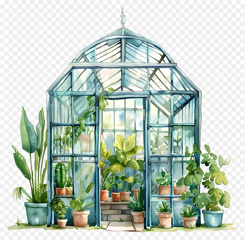 温室内景植物插画PNG图片素材下载_图片编号11492557-PNG素材网