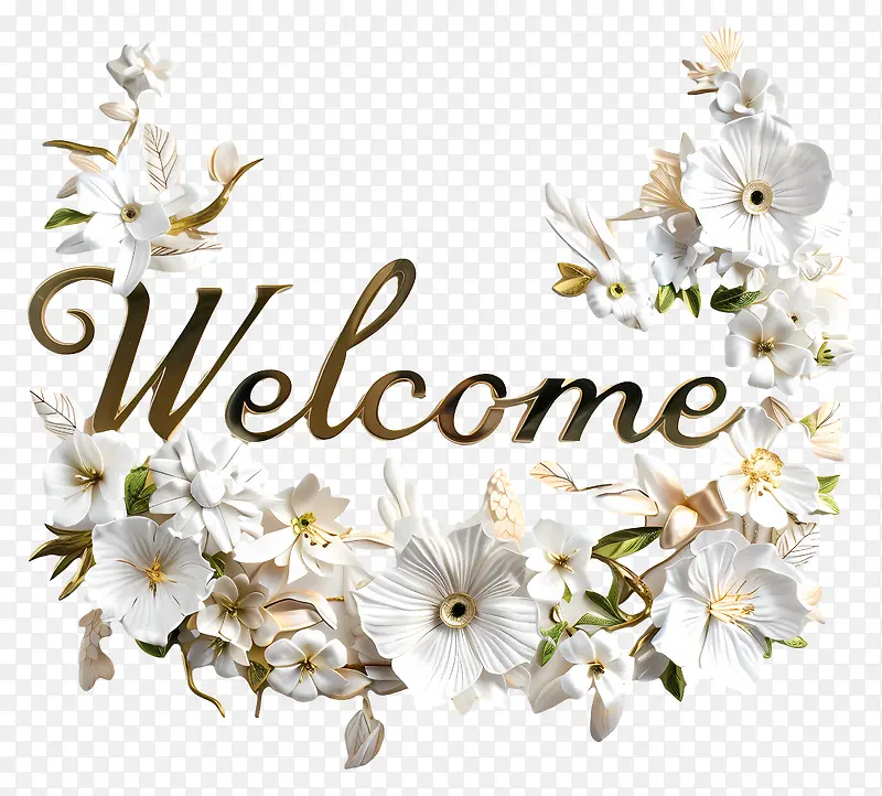 花卉Welcome欢迎标志PNG图片素材下载_图片编号11494084-PNG素材网