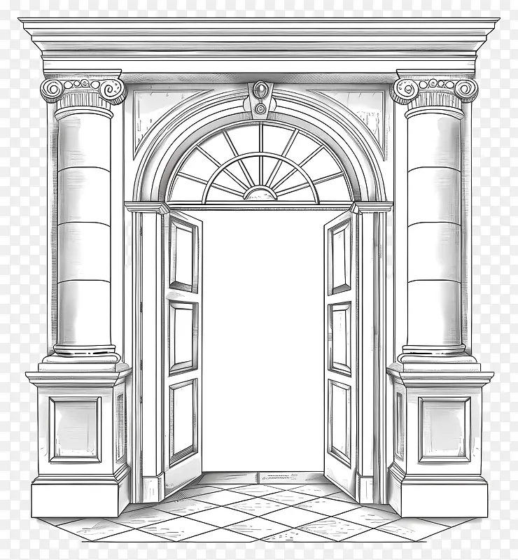 欧式建筑门廊拱形入口PNG图片素材下载_图片编号11503273-PNG素材网