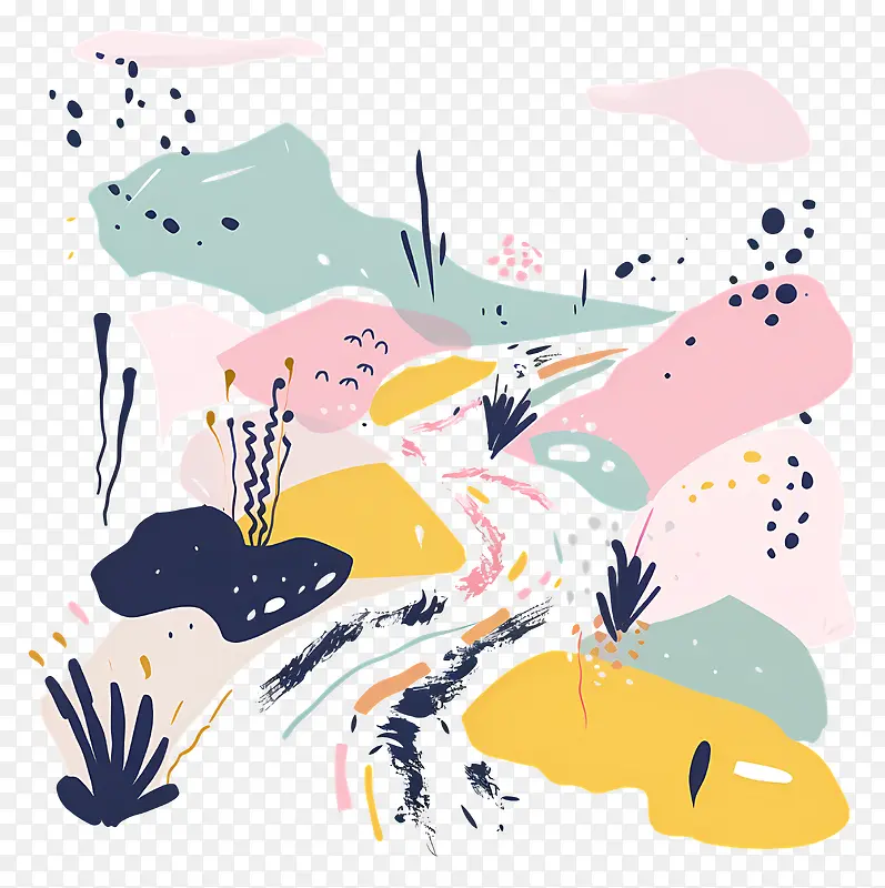 多彩抽象景观插画PNG图片素材下载_图片编号11504376-PNG素材网