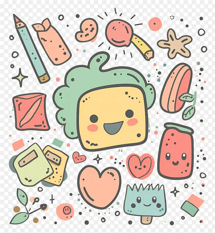 彩色卡通插画元素PNG图片素材下载_图片编号11504829-PNG素材网