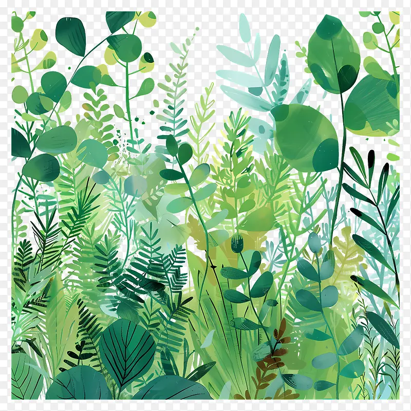 绿色植物插画PNG图片素材下载_图片编号11505256-PNG素材网